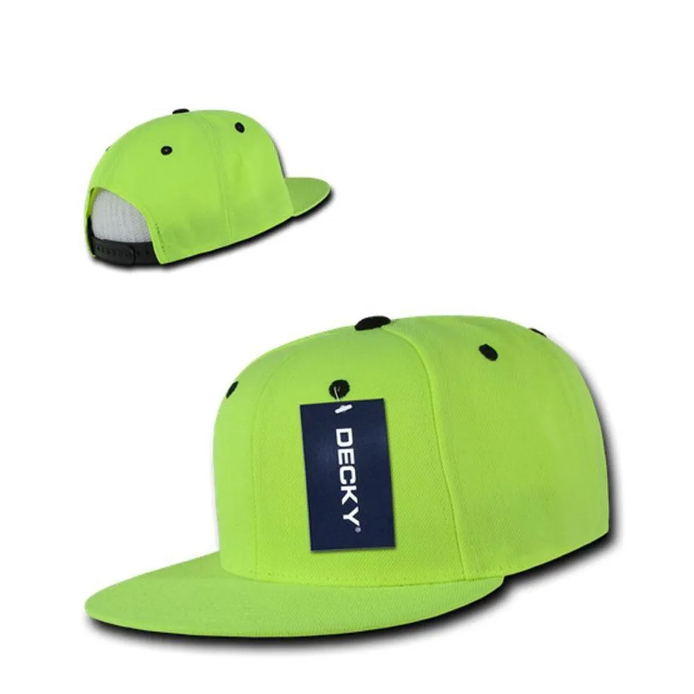 1 Dozen Decky Neon Snapback 6 Panel Constructed Baseball Hats Caps Wholesale Bulk