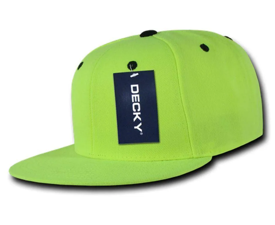 1 Dozen Decky Neon Snapback 6 Panel Constructed Baseball Hats Caps Wholesale Bulk