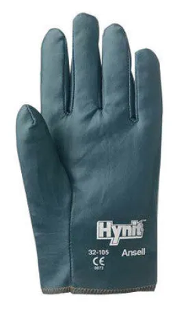 Ansell Size 7 1/2 Mens Hynit Medium Duty Multi-Purpose Cut And Abrasion Resistant Blue Nitrile Impregnated Fabric Fully Coated Work Gloves With Interlock Knit Liner And Slip-On Cuff