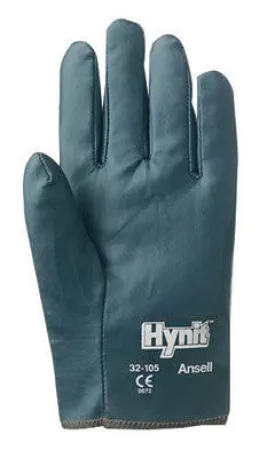 Ansell Size 9 Hynit Medium Duty Multi-Purpose Cut And Abrasion Resistant Blue Nitrile Impregnated Fabric Fully Coated Work Gloves With Interlock Knit Liner And Slip-On Cuff