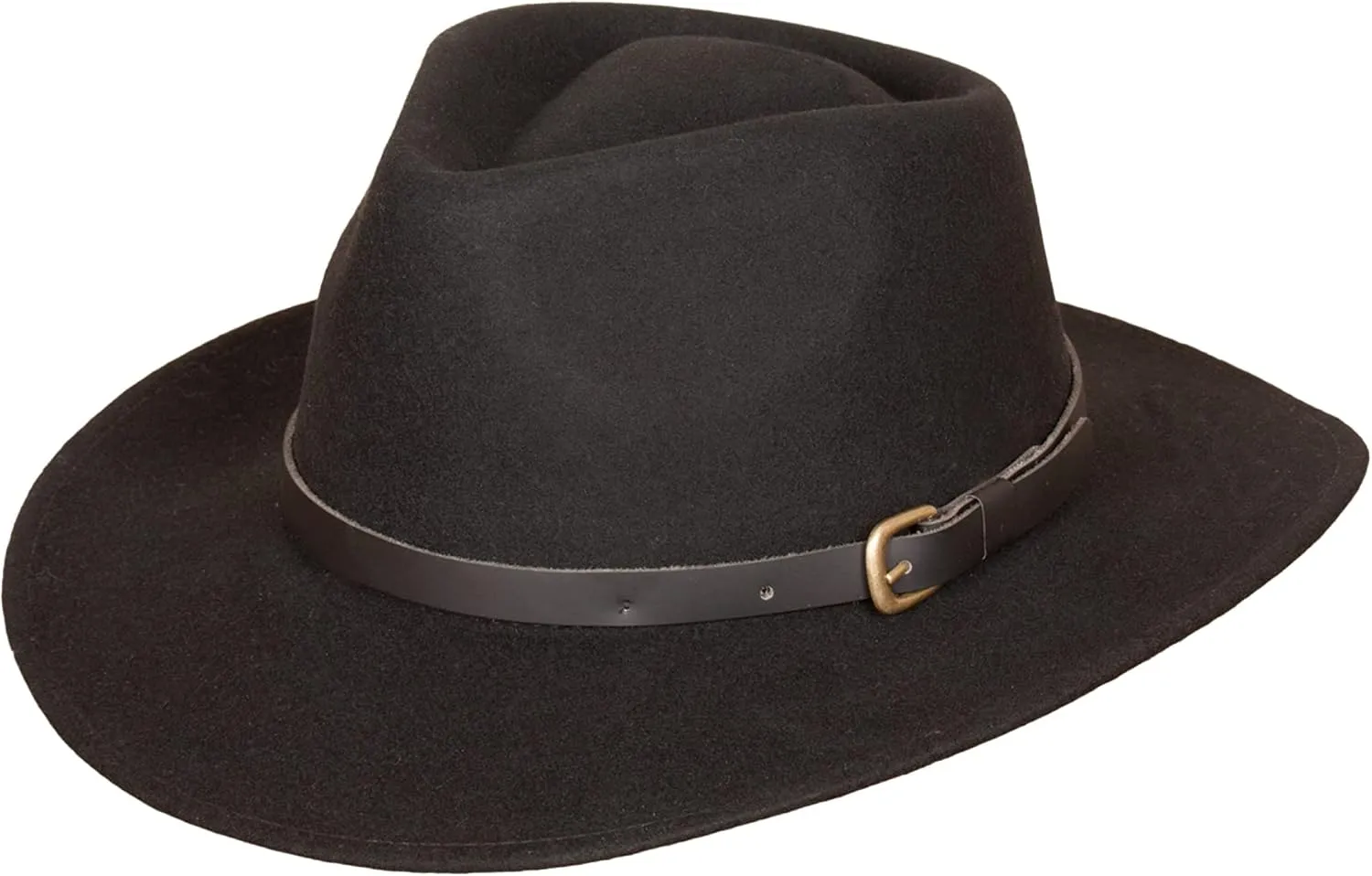 Bigalli Melbourne Wool Felt Fedora Hat for Women/Men Cowboy Hat Crushable Teardrop Winter Fall Hat | Mens Safari Hat