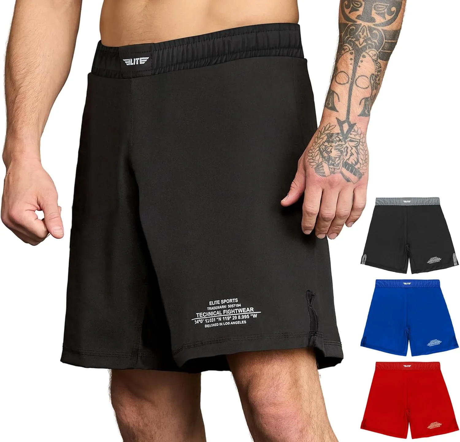 BJJ Shorts for Men  MMA Fight Shorts, No Gi, Jiu Jitsu, Grappling, Boxing, Kickboxing, Cage Fighting, UFC Training Shorts