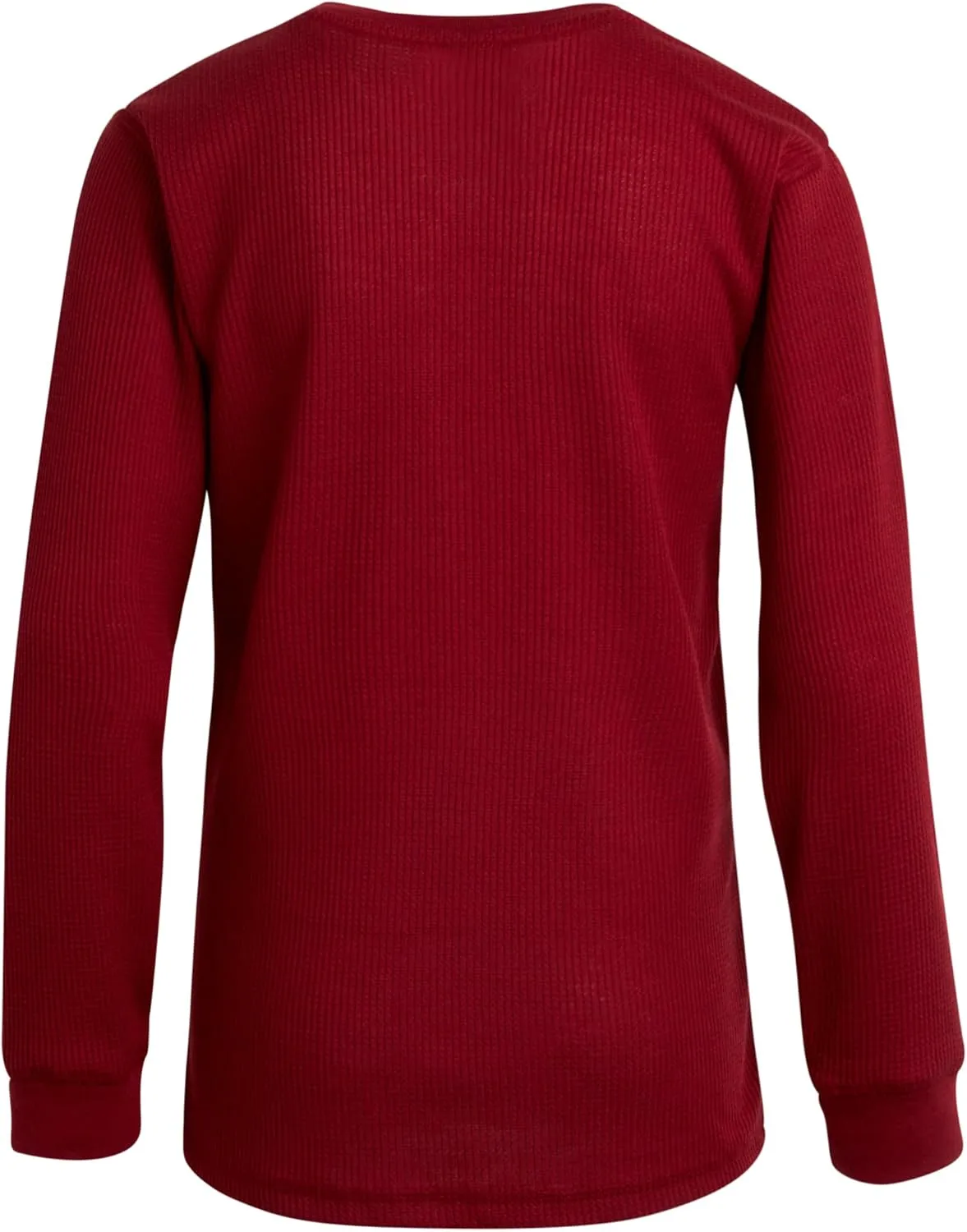 Boys' Shirt - 2 Pack Waffle Knit Long Sleeve Thermal Crewneck T-Shirt (8-18)