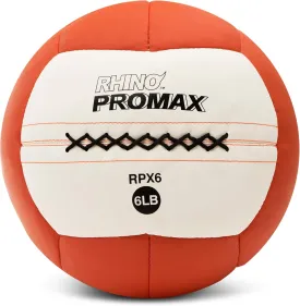 Champion Sports RPX6 Rhino Promax Slam Balls, 6 lb, Soft Shell with Non-Slip Grip, Medicine Wall Exercise Ball for Weightlifting, Plyometrics, Cross Training, & Home Gym Fitness