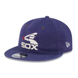 Chicago White Sox Cotton Canvas Purple Retro Crown 9FIFTY Strapback Cap