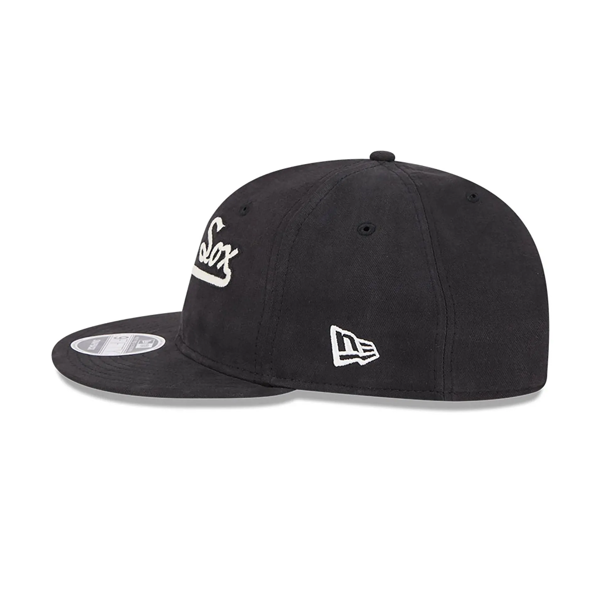 Chicago White Sox Vintage Black Retro Crown 9FIFTY Strapback Cap