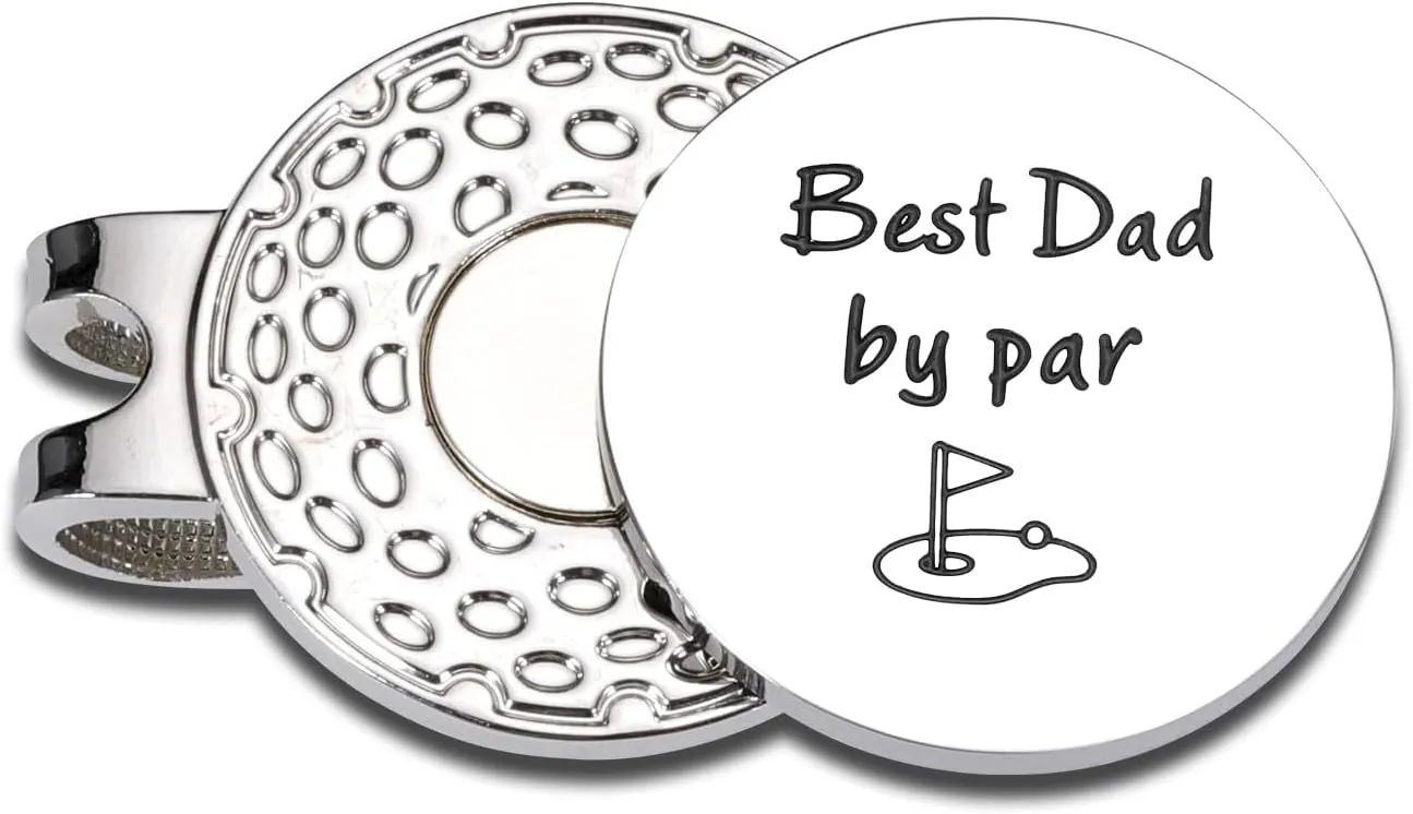 Dad Gifts for Fathers Day - Golf Ball Marker Hat Clip Golfs Gifts for Men Daddy Birthday Gifts for Husband Grandpa Retirement Golf Gifts for Dad Golf Accessories for Golf Lover Dad to Be 1st Dad Gift