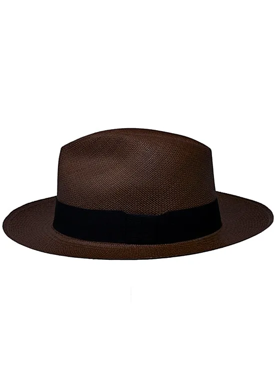 Dark Brown Panama Hat - Fedora Hat