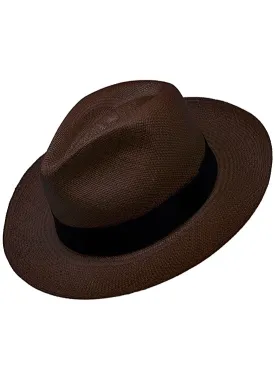 Dark Brown Panama Hat - Fedora Hat