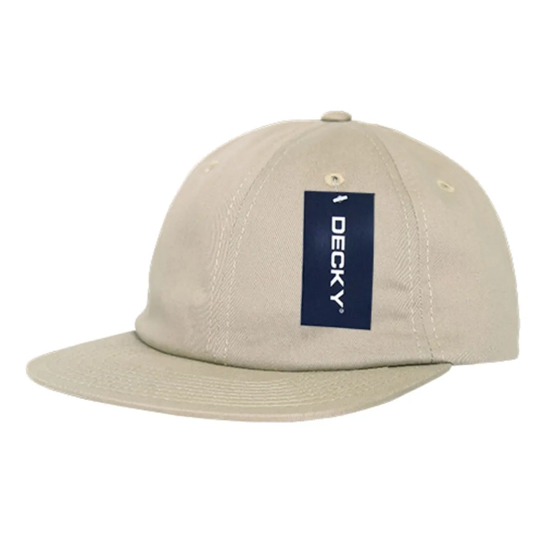 Decky 200 Washed Cotton Relaxed Hats Low Profile Flat Bill Caps Dad Style