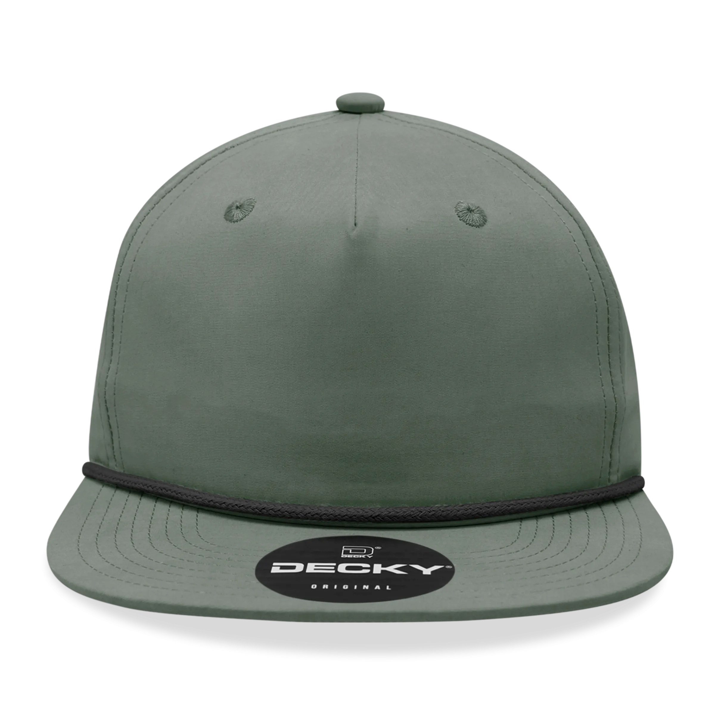 Decky 6032 - Classic Grandpa Rope Cap, 5 Panel Flat Bill Hat, Snapback
