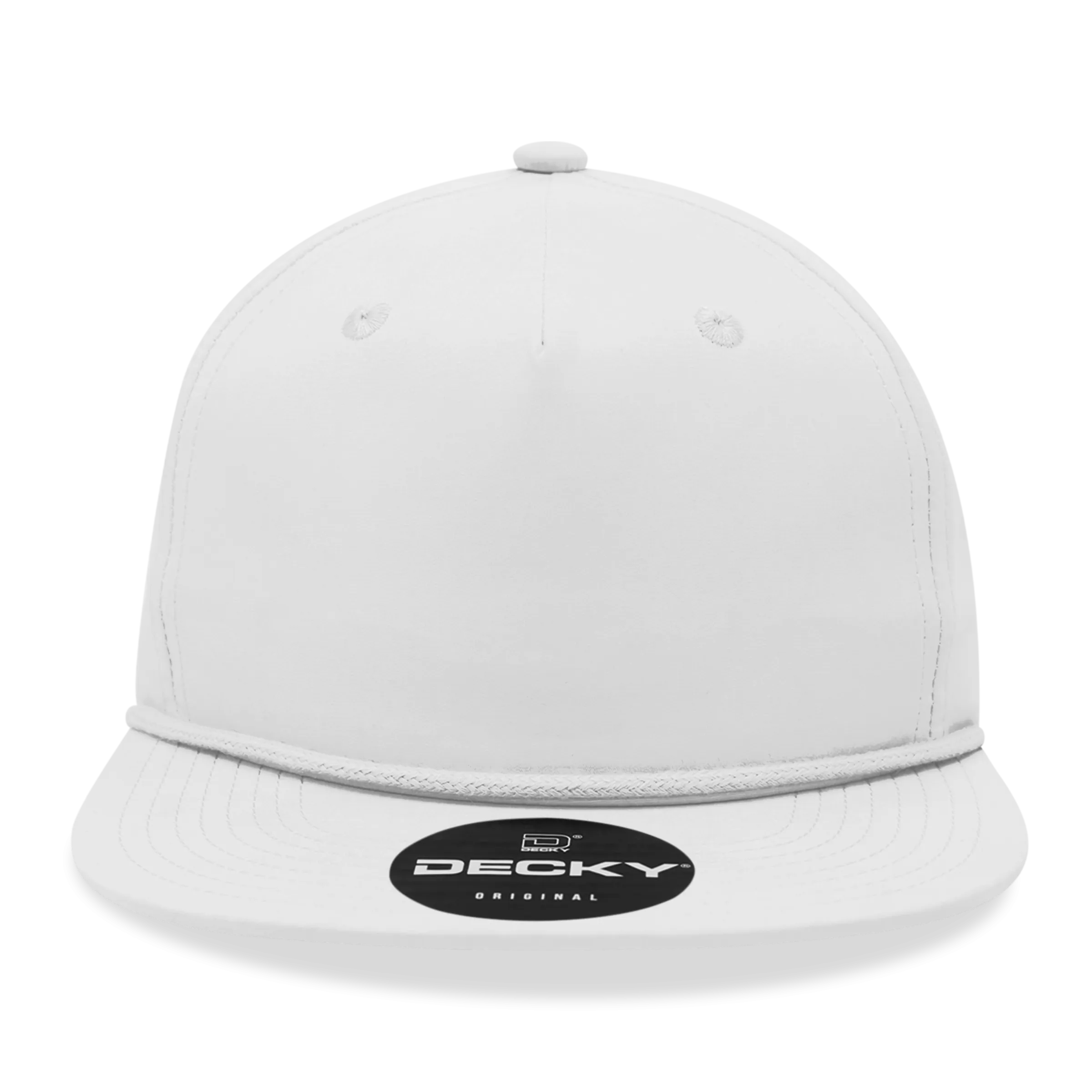 Decky 6032 - Classic Grandpa Rope Cap, 5 Panel Flat Bill Hat, Snapback