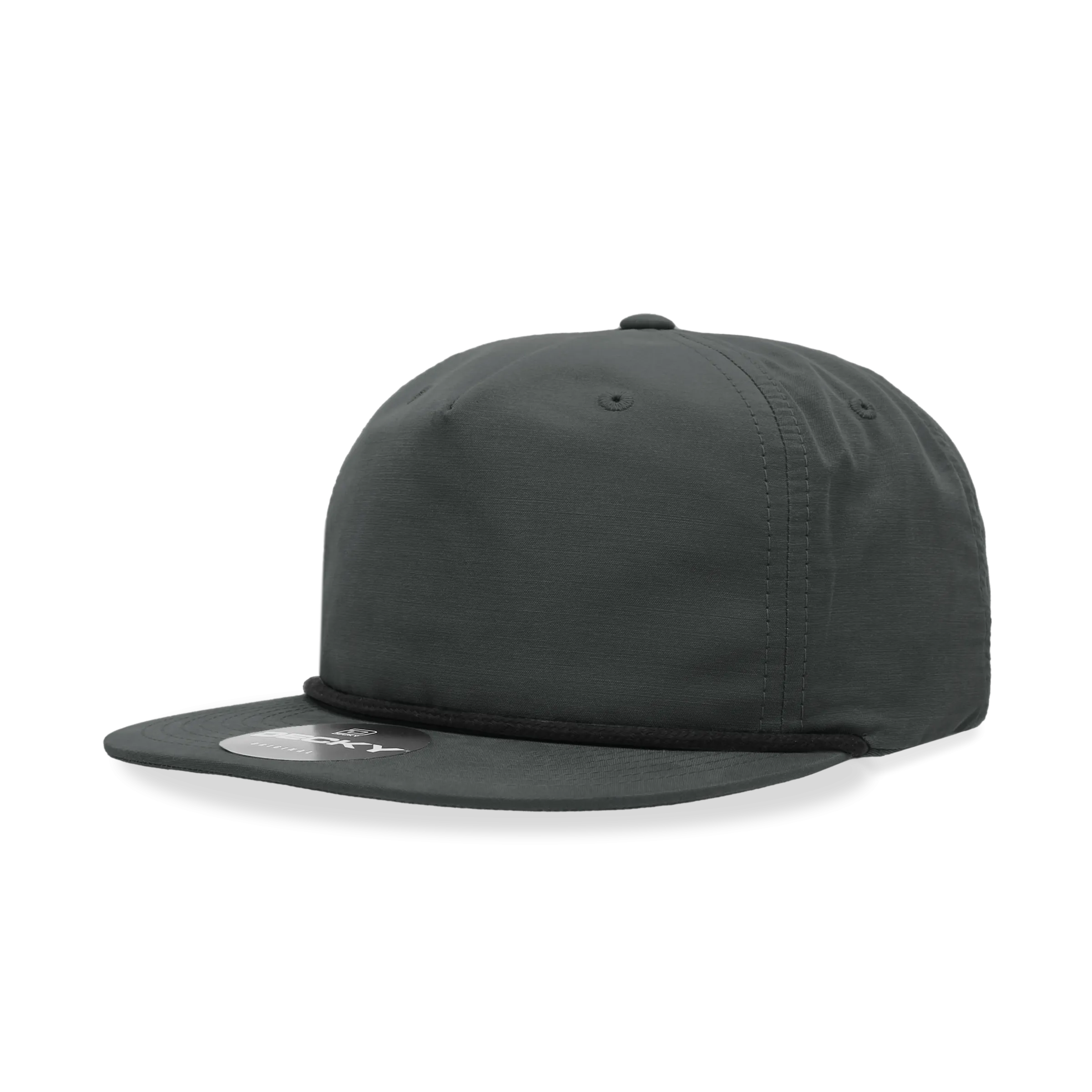 Decky 6032 - Classic Grandpa Rope Cap, 5 Panel Flat Bill Hat, Snapback