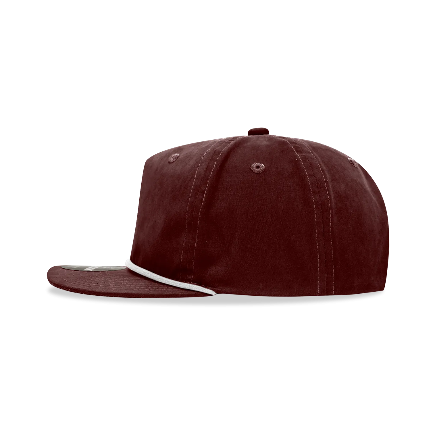 Decky 6032 - Classic Grandpa Rope Cap, 5 Panel Flat Bill Hat, Snapback