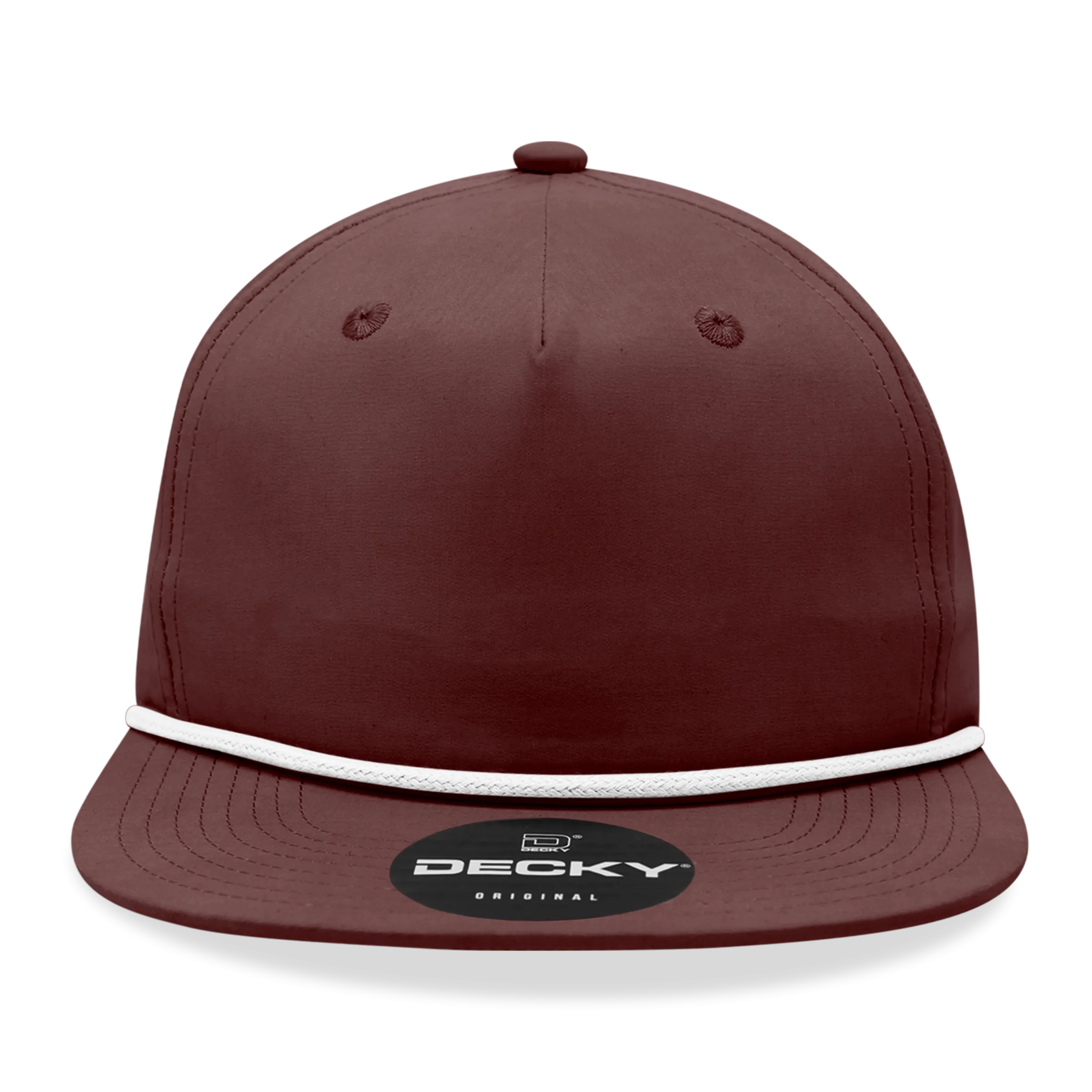 Decky 6032 - Classic Grandpa Rope Cap, 5 Panel Flat Bill Hat, Snapback