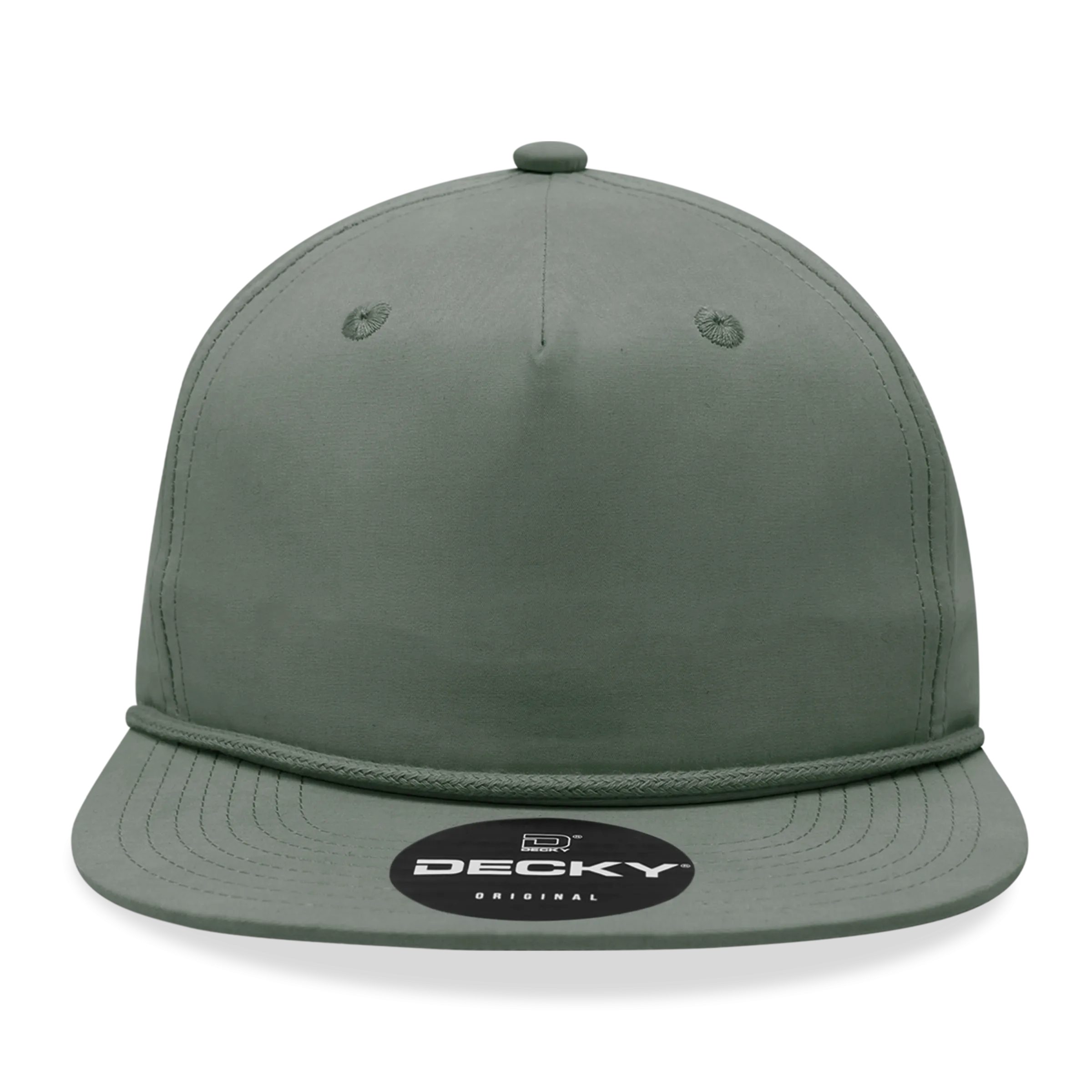 Decky 6032 - Classic Grandpa Rope Cap, 5 Panel Flat Bill Hat, Snapback