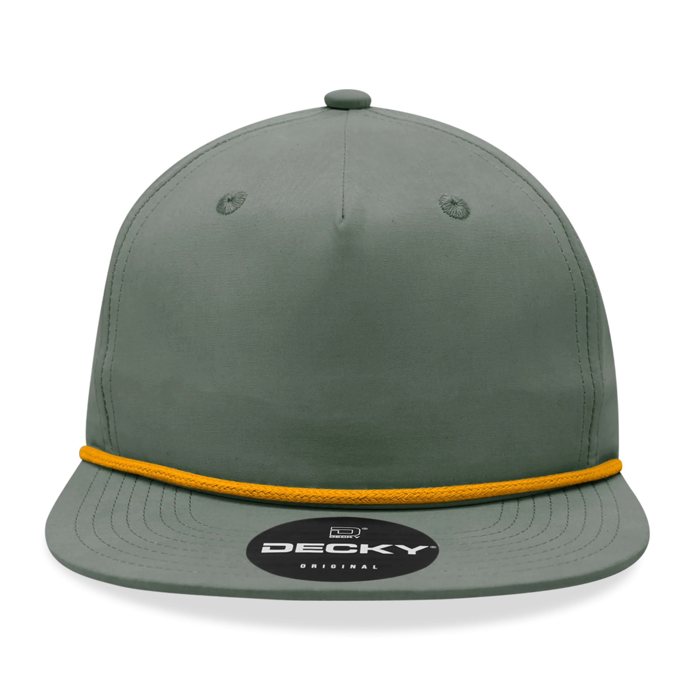 Decky 6032 - Classic Grandpa Rope Cap, 5 Panel Flat Bill Hat, Snapback