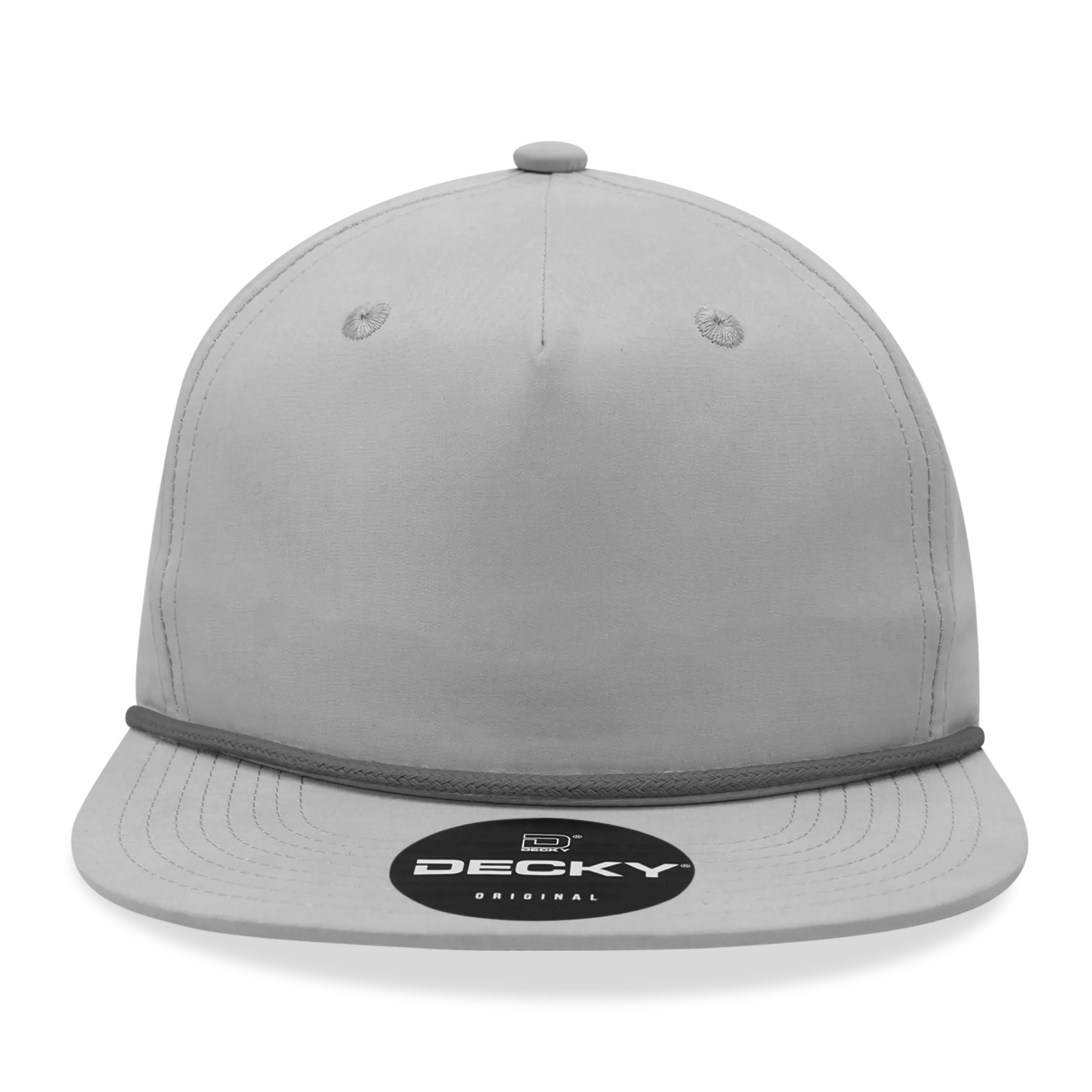 Decky 6032 - Classic Grandpa Rope Cap, 5 Panel Flat Bill Hat, Snapback