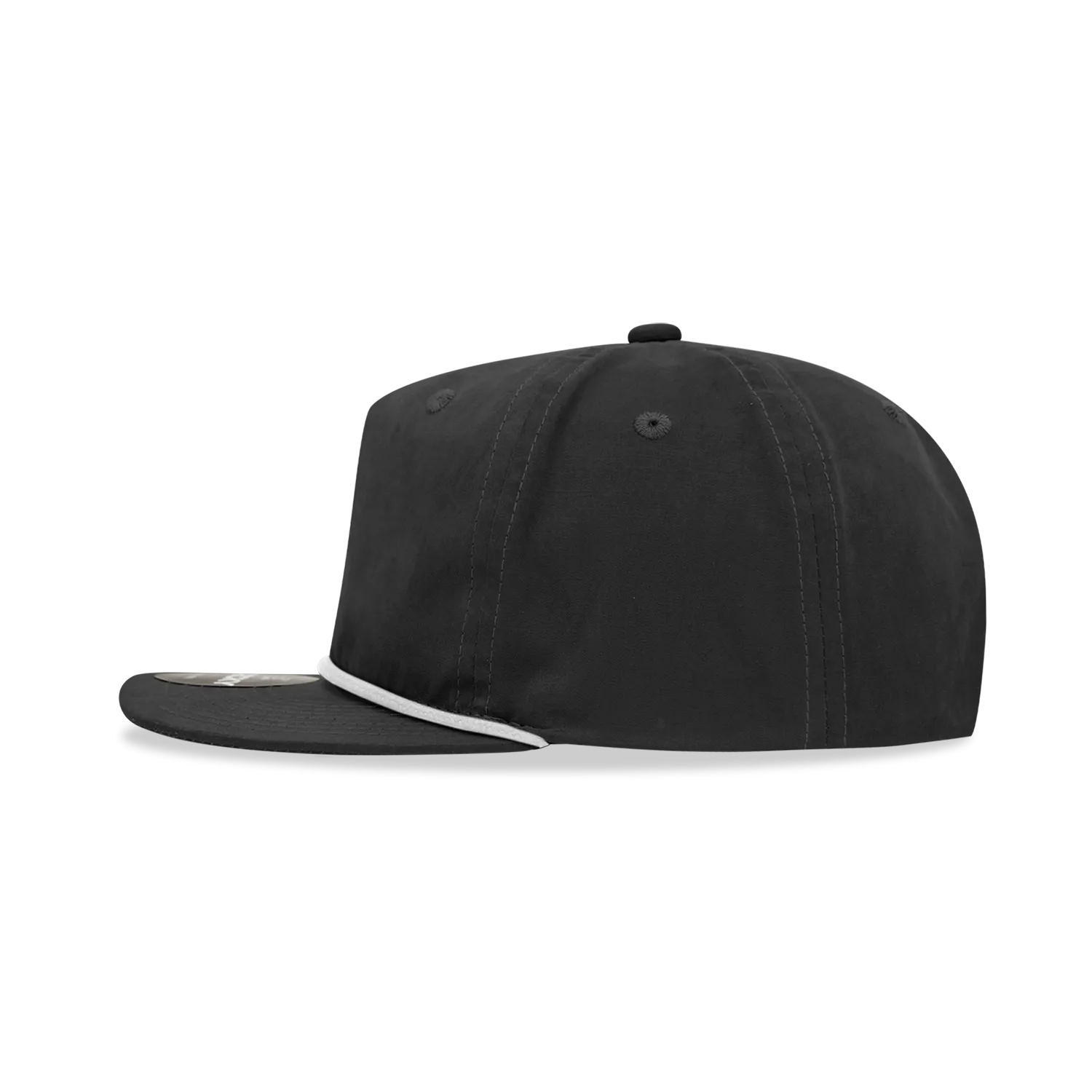 Decky 6032 - Classic Grandpa Rope Cap, 5 Panel Flat Bill Hat, Snapback