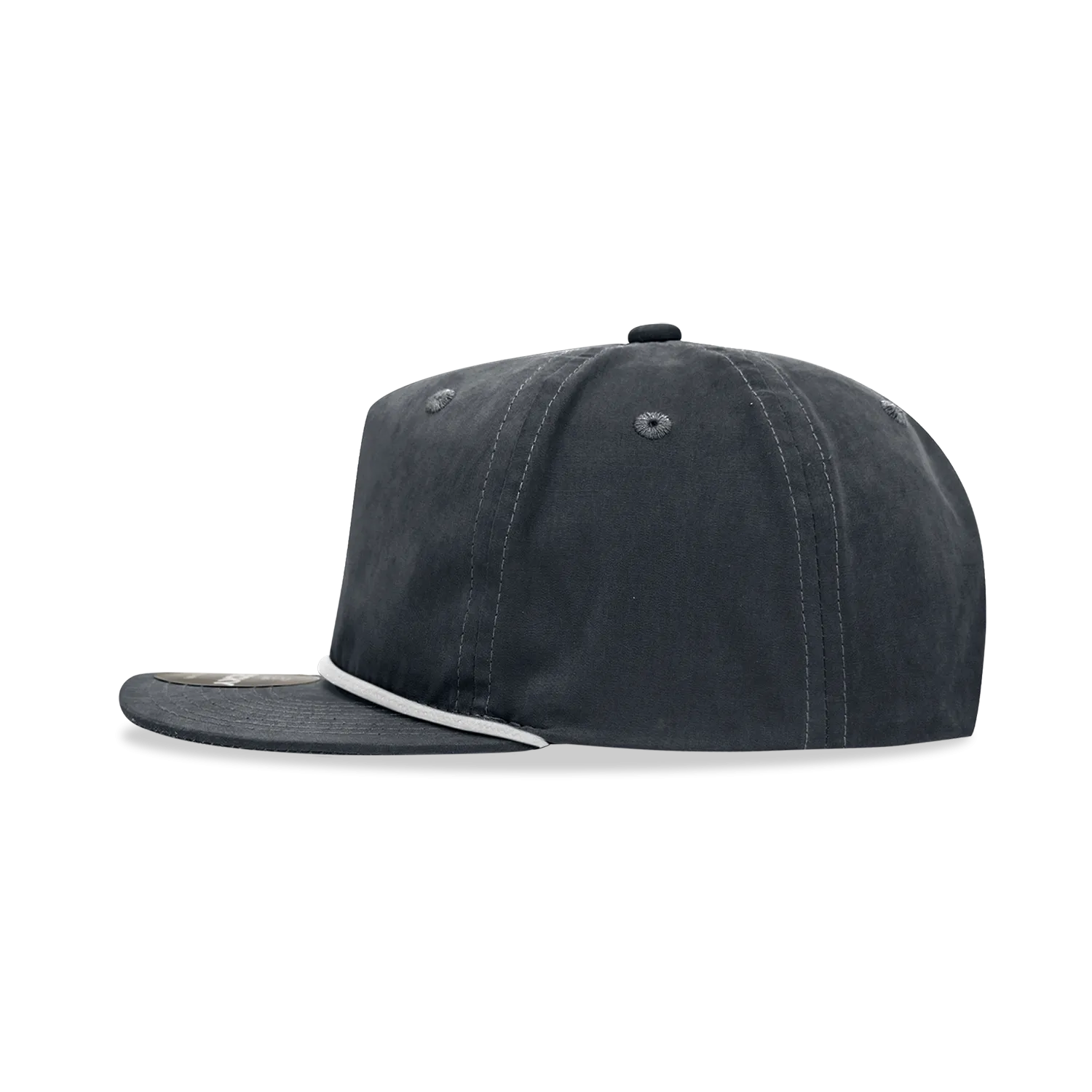 Decky 6032 - Classic Grandpa Rope Cap, 5 Panel Flat Bill Hat, Snapback