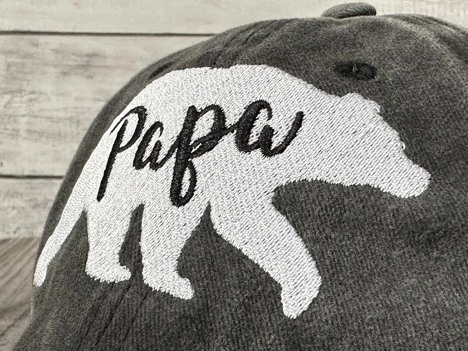 Embroidered Mama Bear and Papa Bear Hats
