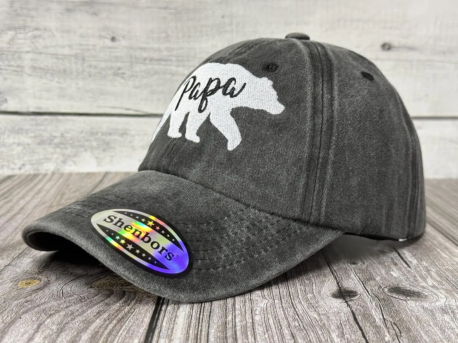 Embroidered Mama Bear and Papa Bear Hats