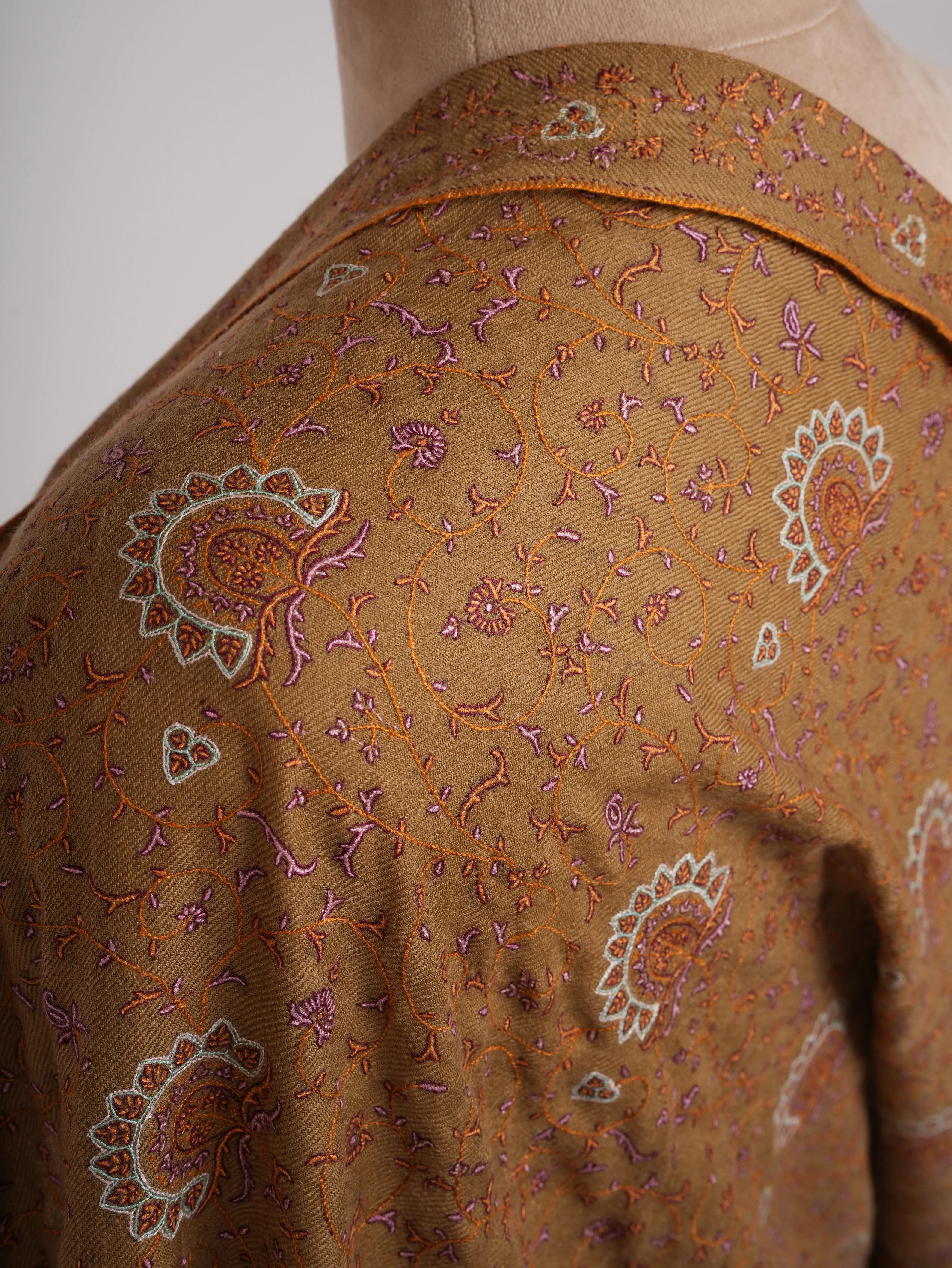 Fine Sozni Embroidered Authentic Pashmina Shawl