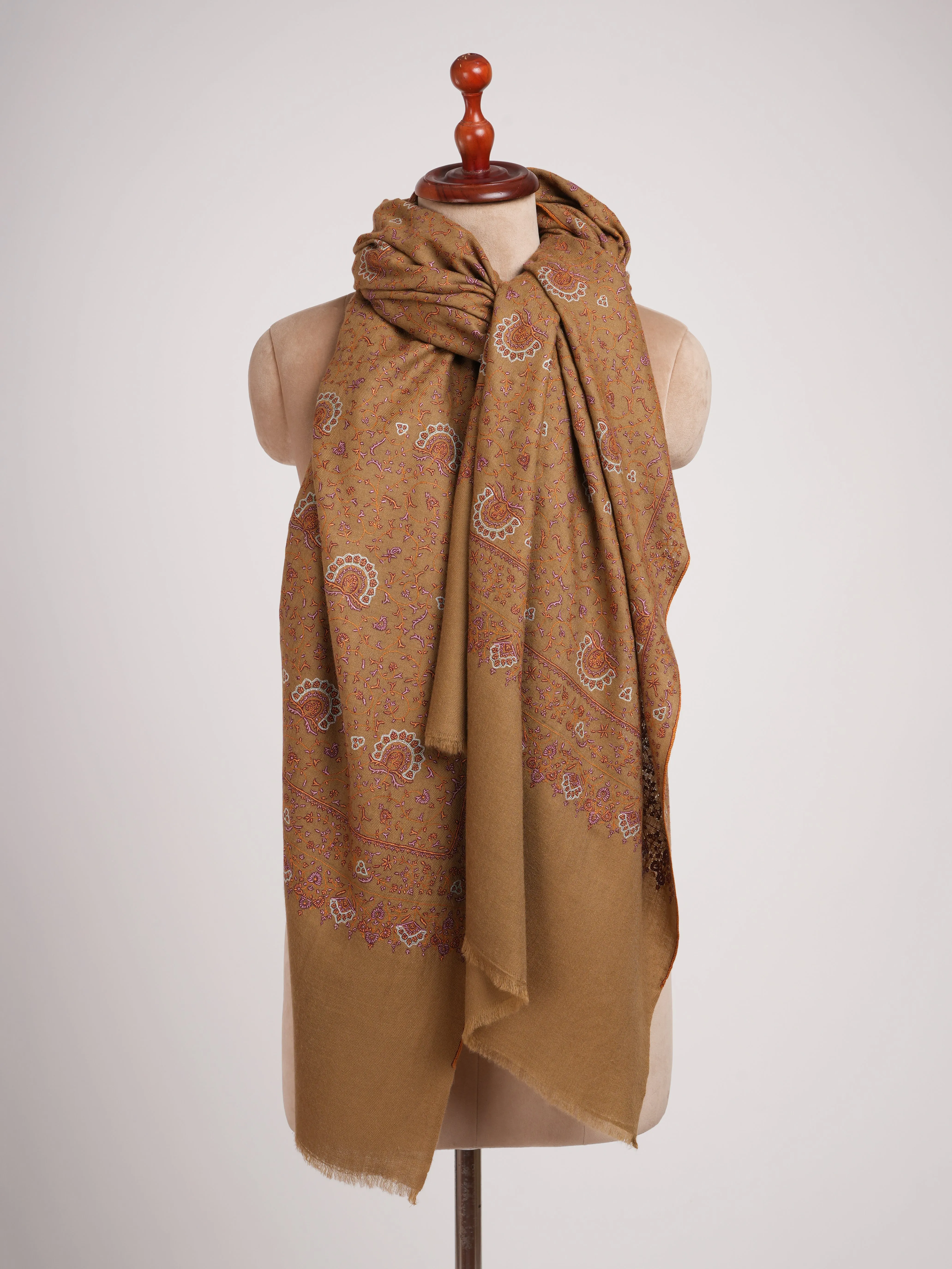 Fine Sozni Embroidered Authentic Pashmina Shawl