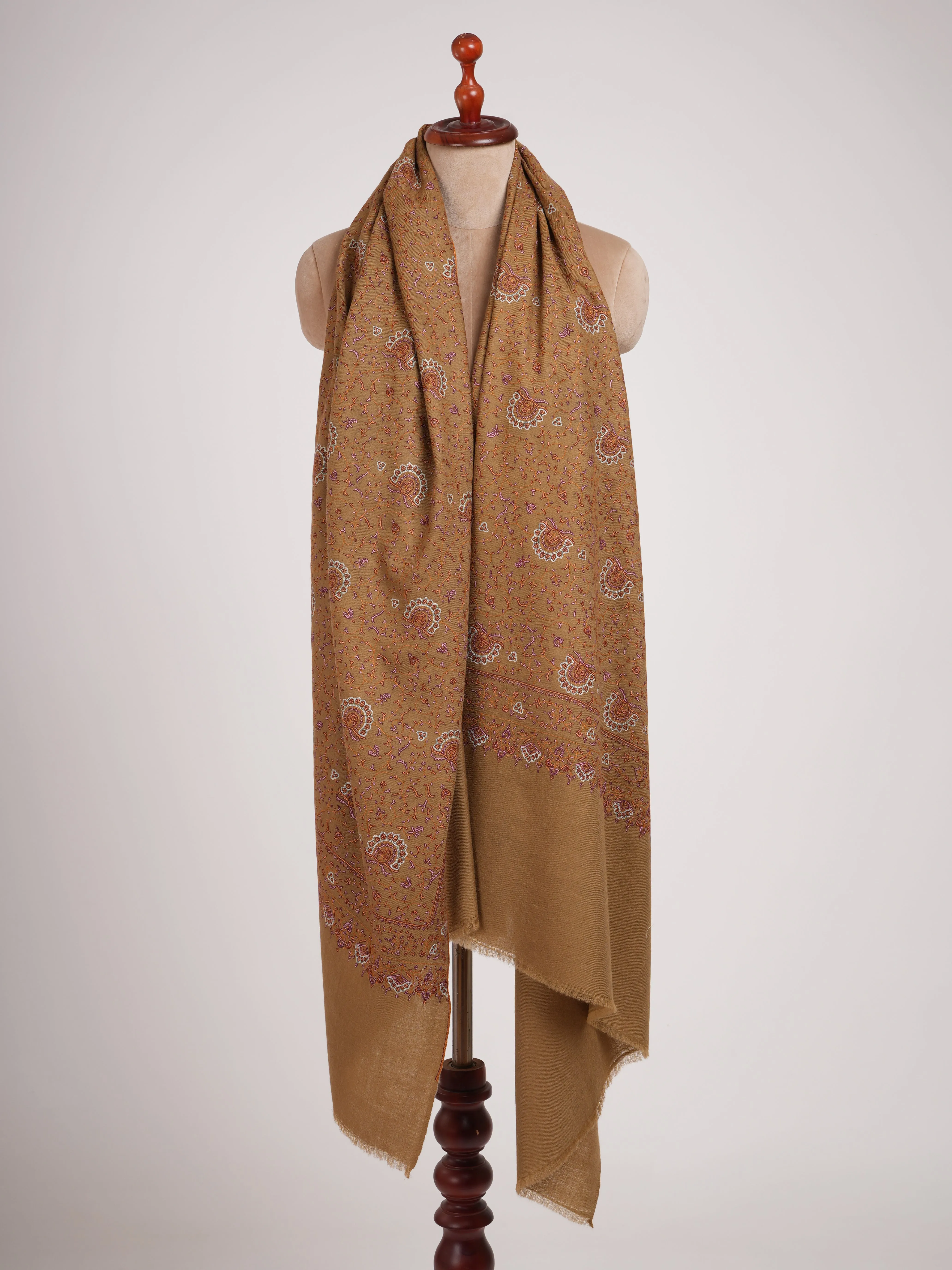 Fine Sozni Embroidered Authentic Pashmina Shawl