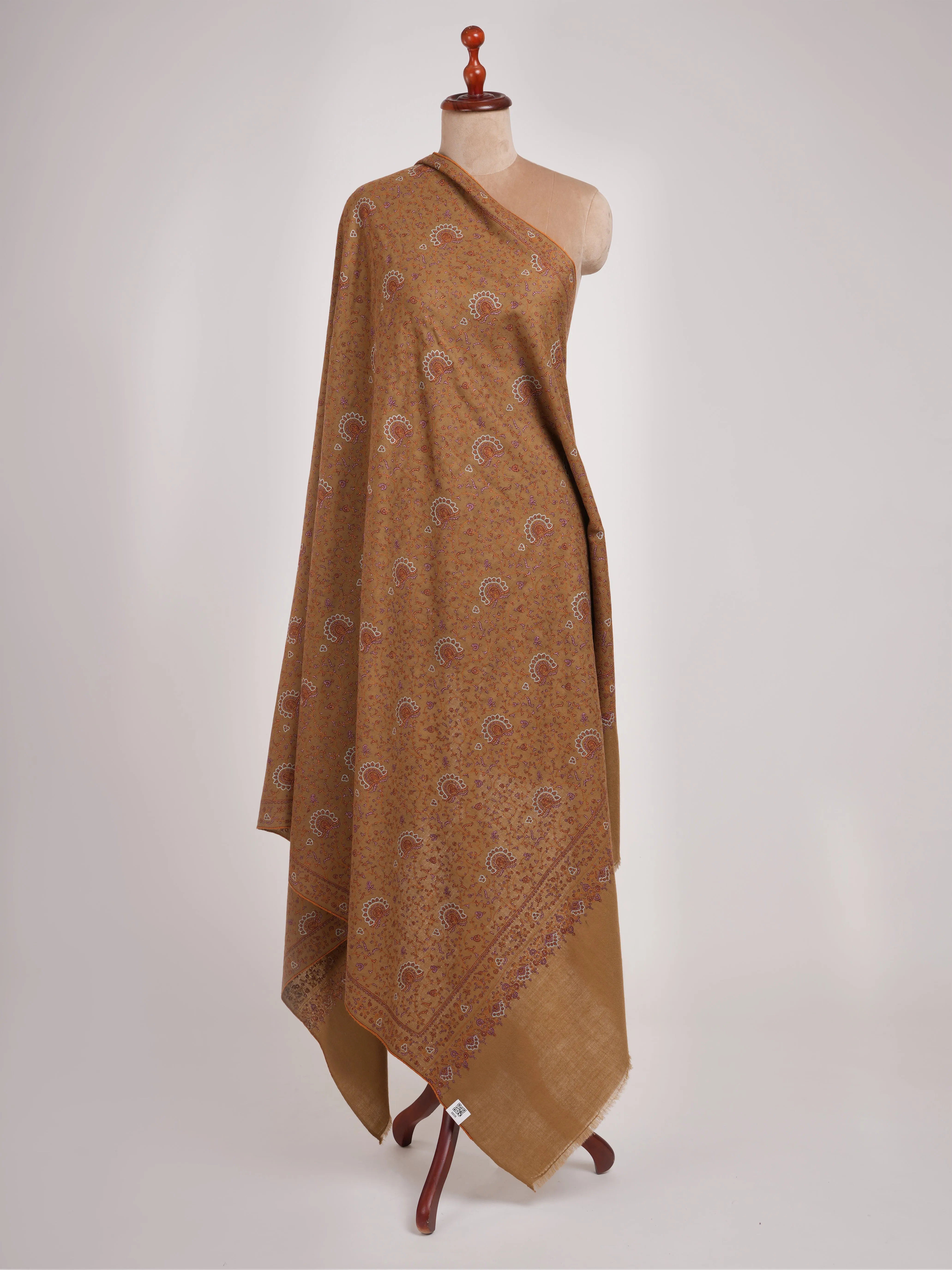 Fine Sozni Embroidered Authentic Pashmina Shawl