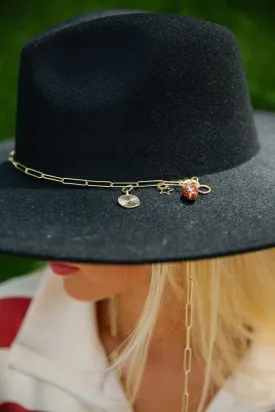 GAME DAY CHARMS BLACK RANCHER HAT