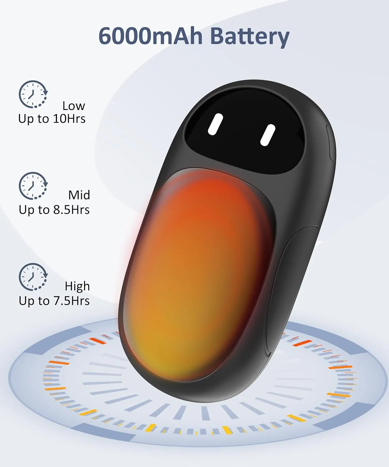 Hand Warmers Rechargeable, Gifts for Men and Women, 6000mAh Electric Hand Warmers Rechargeable 2 Pack with 12 Hours Working Time, Best Gifts for Mom and Dad