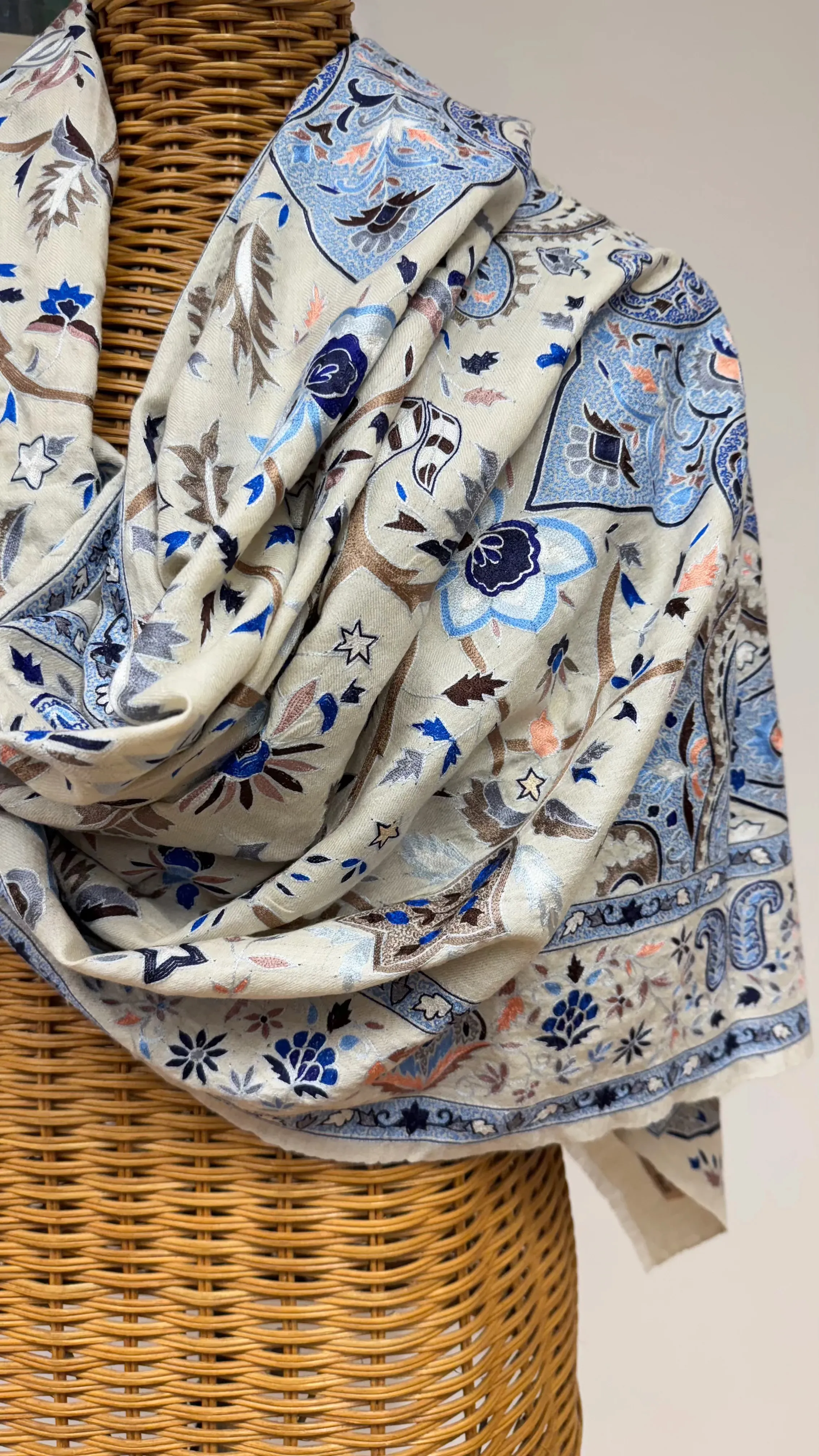 Kalamkari Pashmina Shawl- BOTEH 200x100 CM