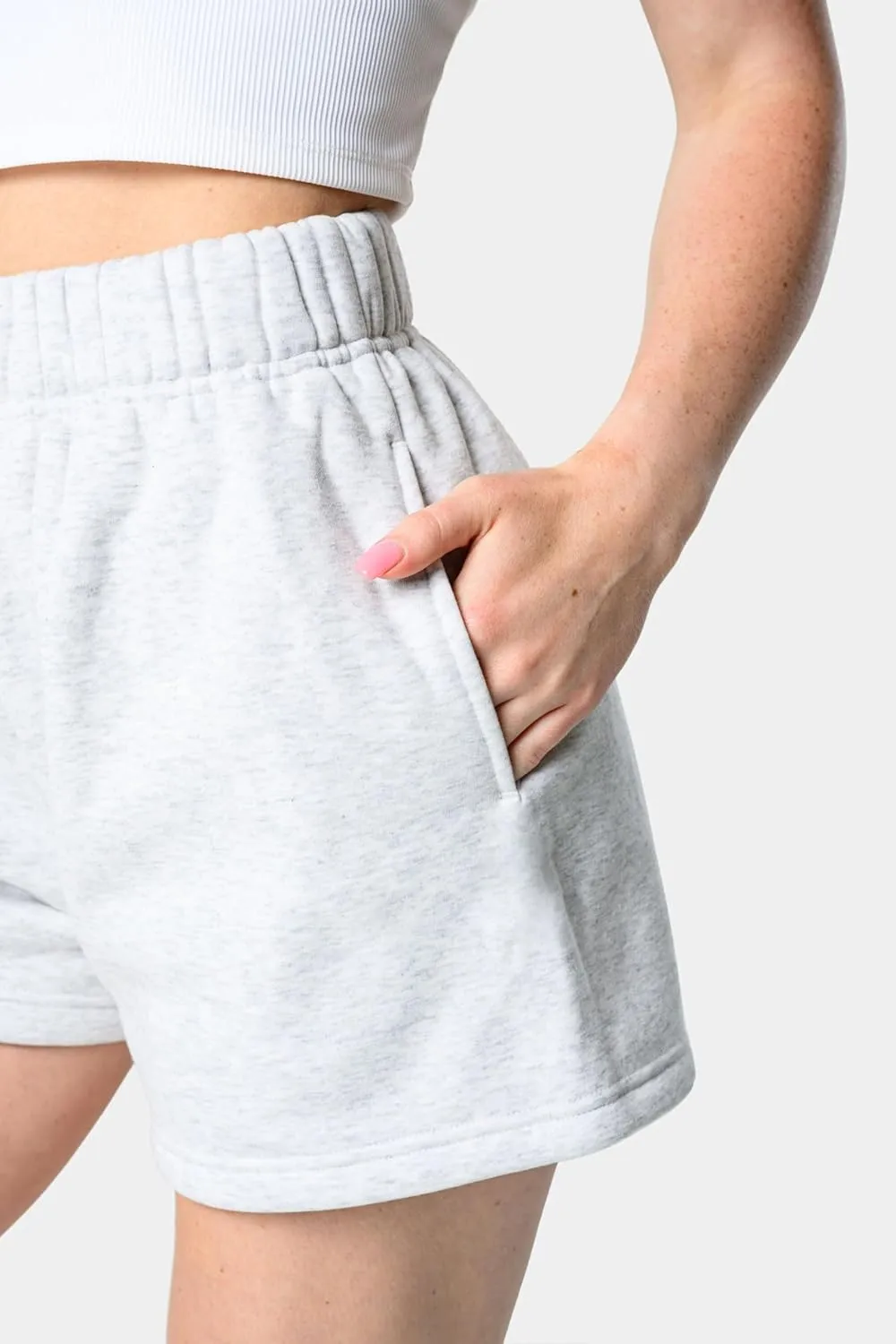 Kamo Fitness CozyTec Sweat Shorts Women High Waisted Lounge Comfy Casual Cotton Shorts with Pockets