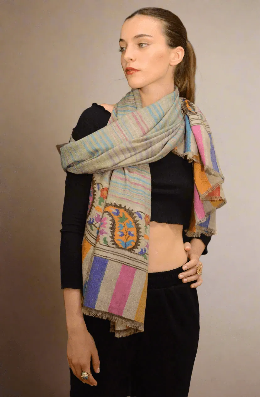 Kani Shawl - KHADI - 200x100 CM