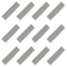 Kenz Laurenz Soft and Stretchy Elastic Cotton Headbands, Pack of 12, Light Grey