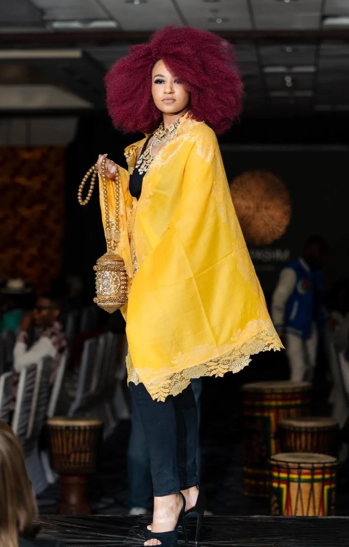 Lace Patch Pashmina Shawl