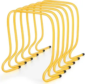 Leyndo 6 Pcs Plyo Hurdles Training Equipment Practice Speed Hurdles Training Track Agility Soccer Football Basketball Baseball Plyometric for Kids Athletes Indoor Outdoor Sports