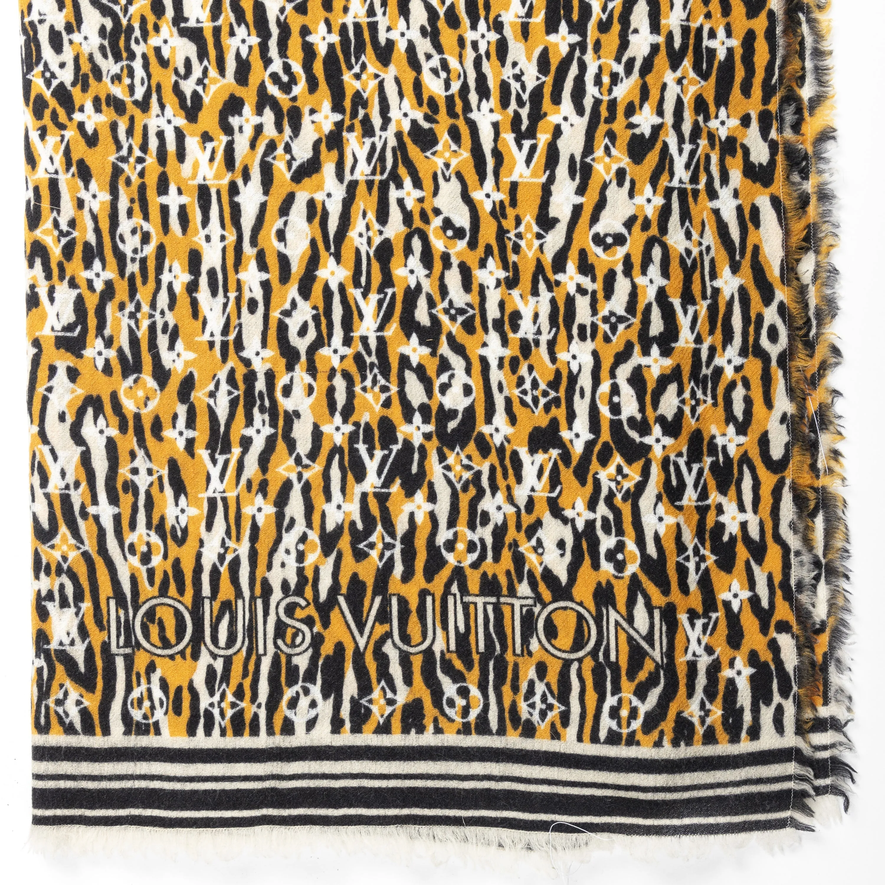 Louis Vuitton Monogram Jungle Print Scarf - '10s