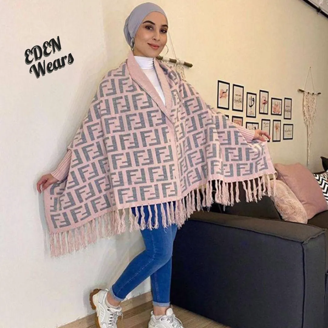 Luxury Winter Collection – Women's Full Printed Fendi Shawl | Elegant & Cozy Wrap