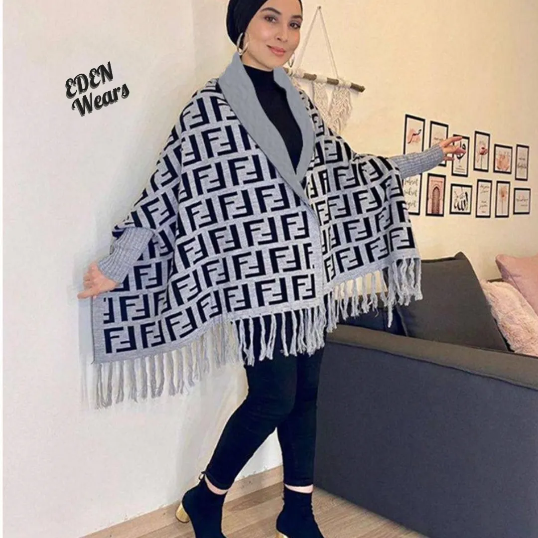Luxury Winter Collection – Women's Full Printed Fendi Shawl | Elegant & Cozy Wrap