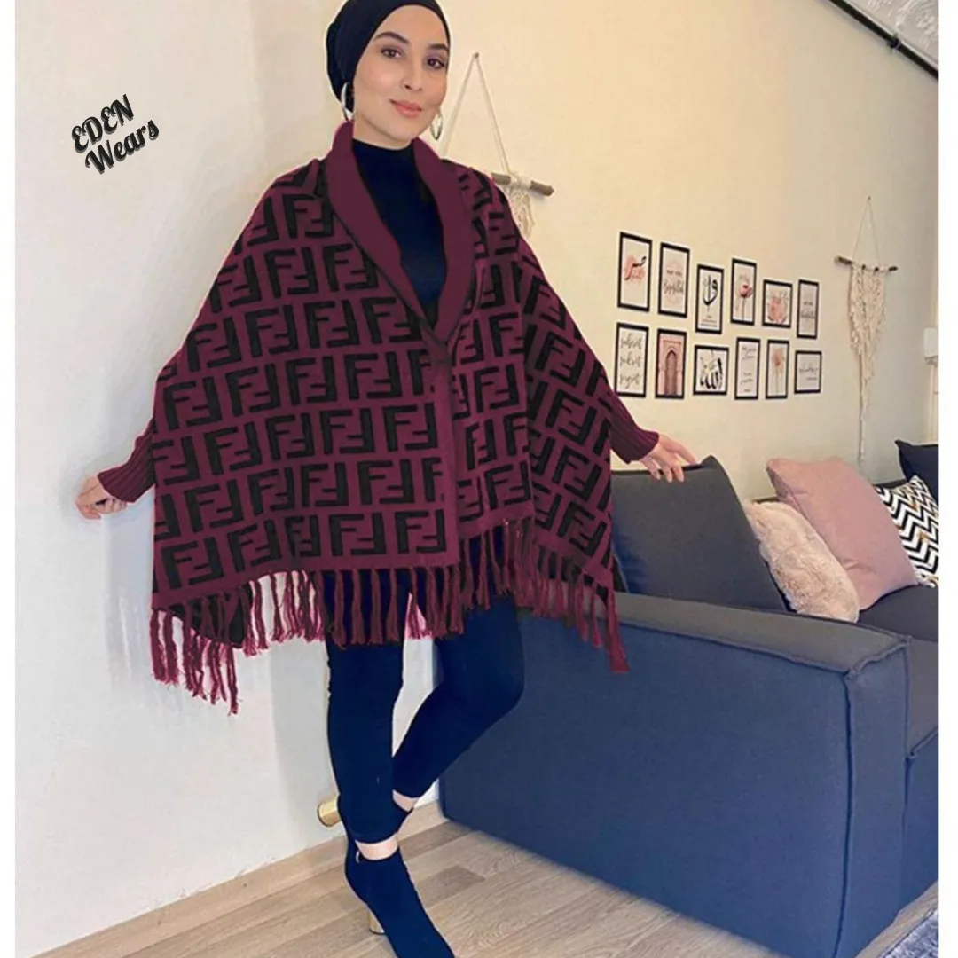 Luxury Winter Collection – Women's Full Printed Fendi Shawl | Elegant & Cozy Wrap