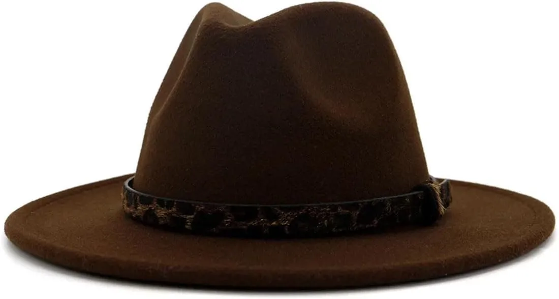 Men's Casual Jazz Hats for Men Women Wide Brim Fedora Hat Vintage Panama Jazz Caps