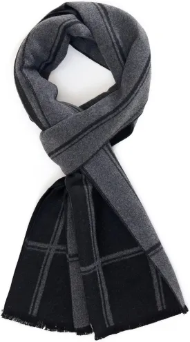 Men's Winter Warm Scarf Premium Cashmere Feel, Luxuriously Soft Long Plaid Pattern