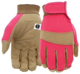 Miracle-Gro MG86205-W-ML Breathable, High-Dexterity Garden Gloves, Women's, M/L, Hook and Loop Cuff, Synthetic Leather :PR: QUANTITY: 1