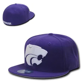 NCAA Kansas State Wildcats University Fitted Caps Hats Purple