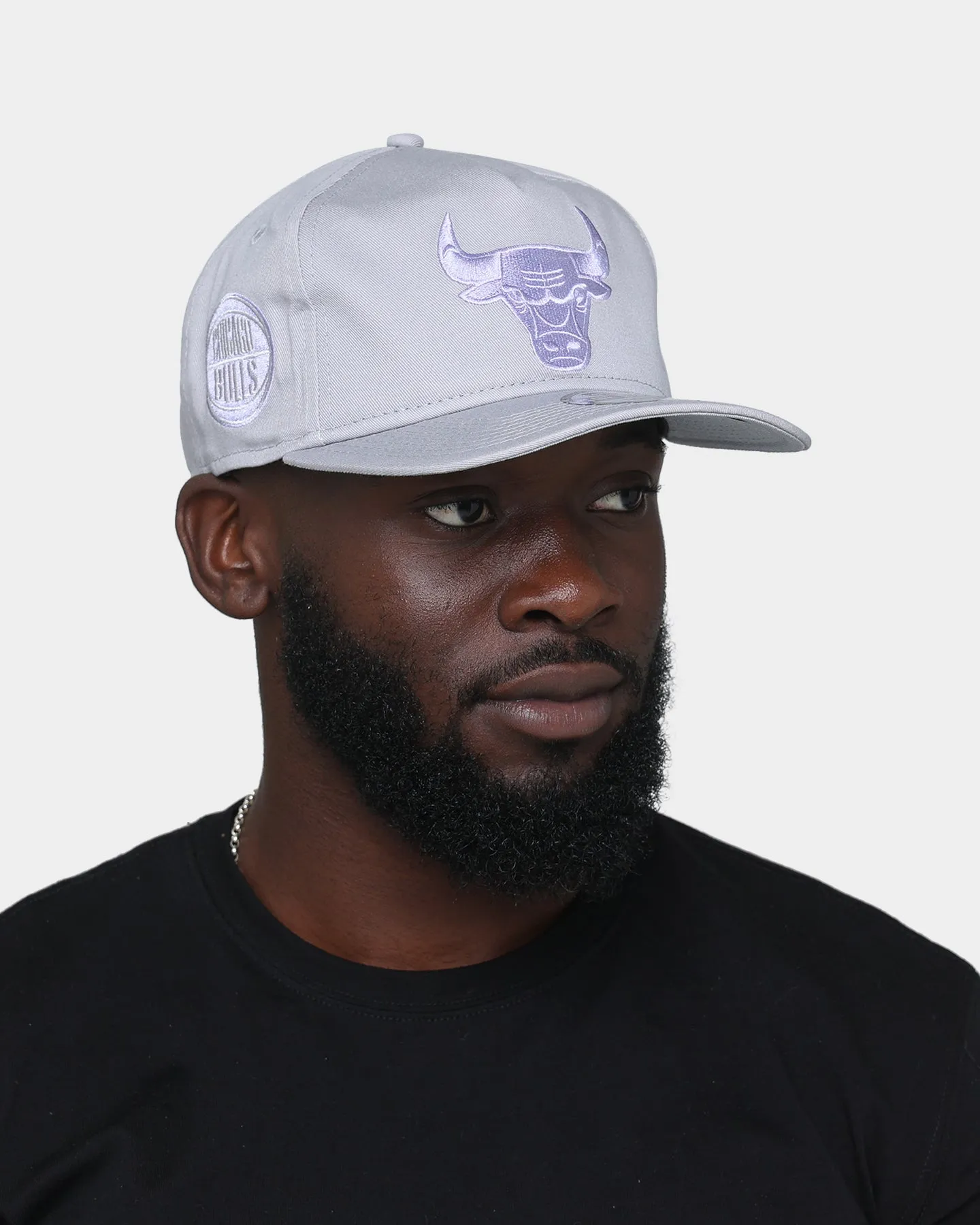 New Era Chicago Bulls "Purple Smoke" Old Golfer Snapback Grey Lavender