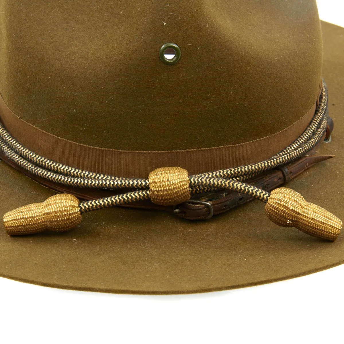 Original U.S. WWII Officer M1911 Campaign Hat with Original Box - Mint Condition