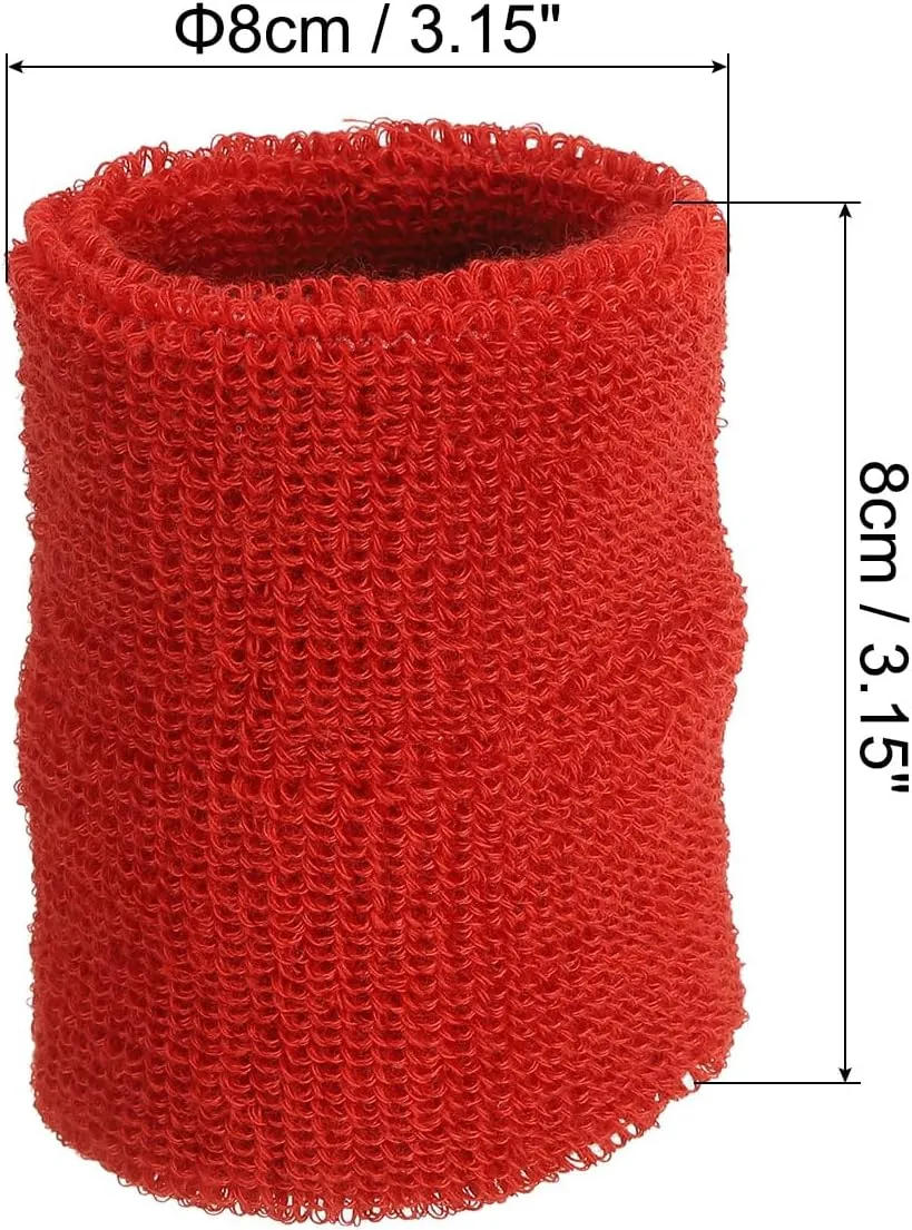 PATIKIL Sports Wristbands, Athletic Cotton Terry Cloth Absorbent Wrist Sweatband for Tennis Basketball Working Out Running