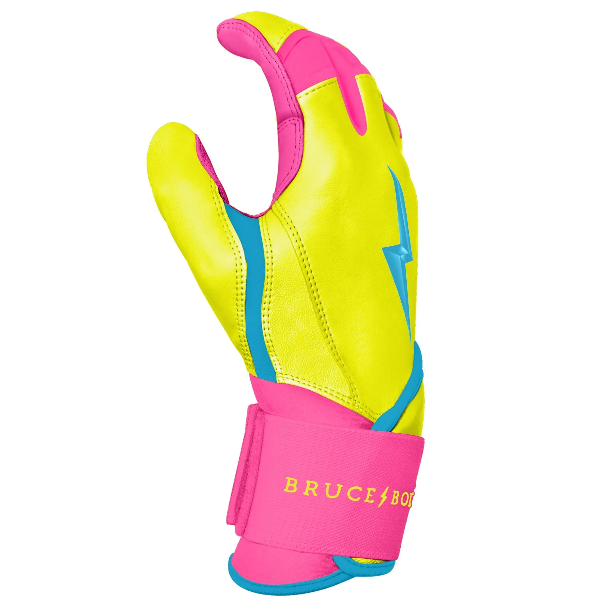 PREMIUM PRO Creator Series Long Cuff Batting Gloves | CARIBBEAN YELLOW